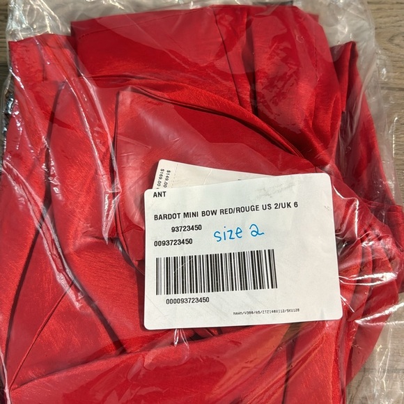 NWT! Anthropologie Red Bardot Mini Bow Dress - Multiple Sizes☁️ - Picture 7 of 9